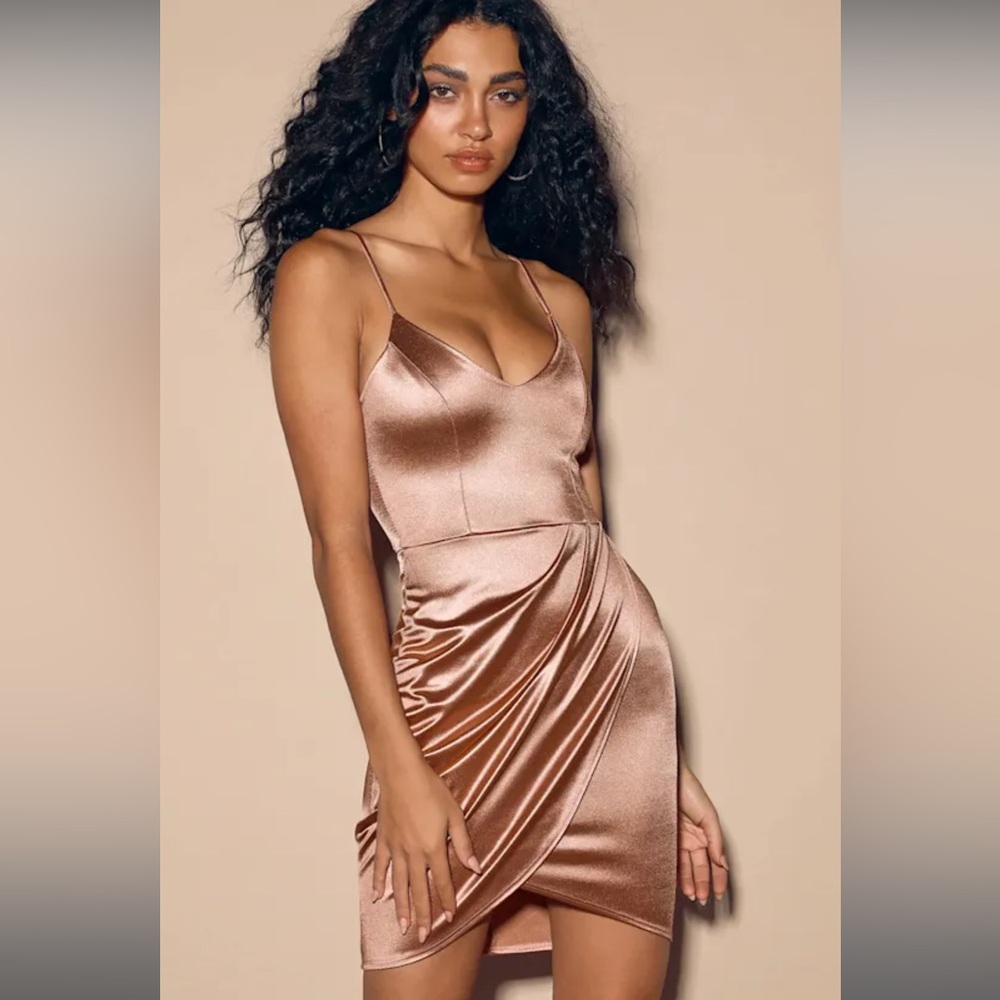 Forever Your Girl Mauve Satin Bodycon Dress